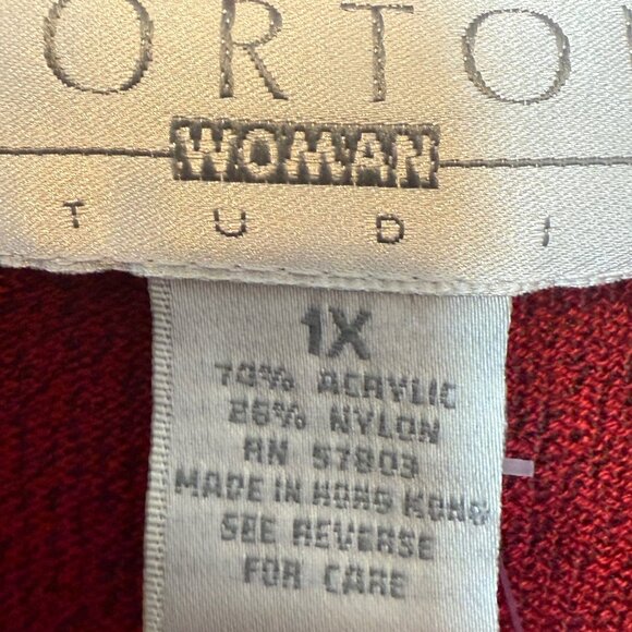 NWT Norton Womens Ruby Red Turtleneck Sweater Size 1X - Picture 3 of 7